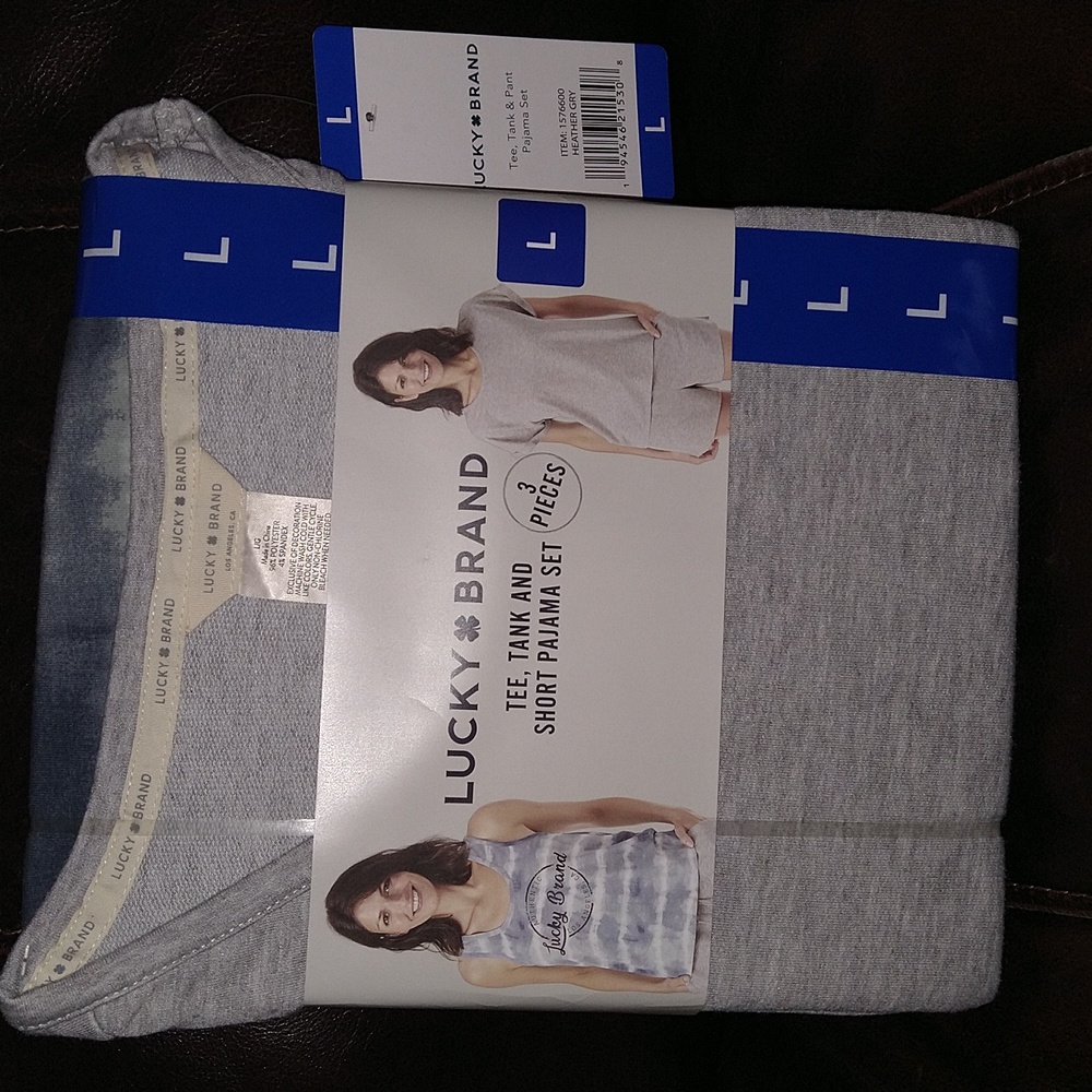 3 piece Tee Tank and Short Pajama Set